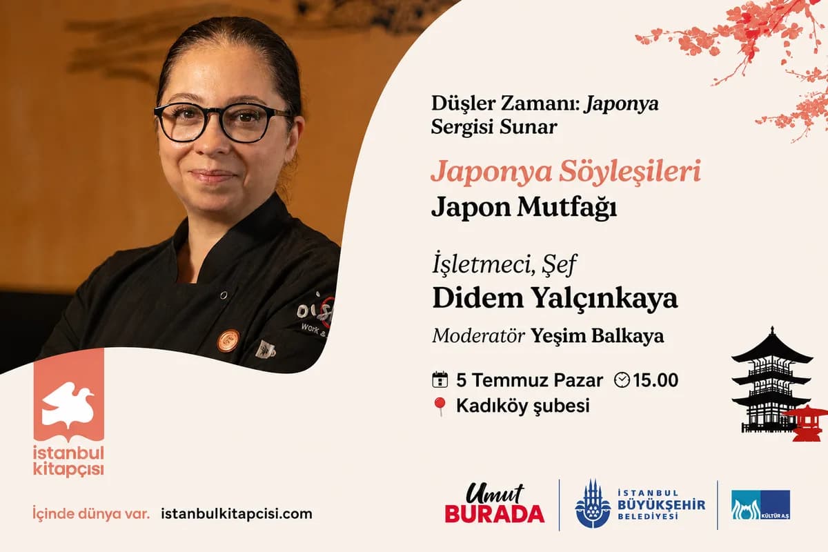 İstanbul Kitapçısı Kadıköy'de Japon mutfağı söyleşisi 5 Temmuz'da yapılacak