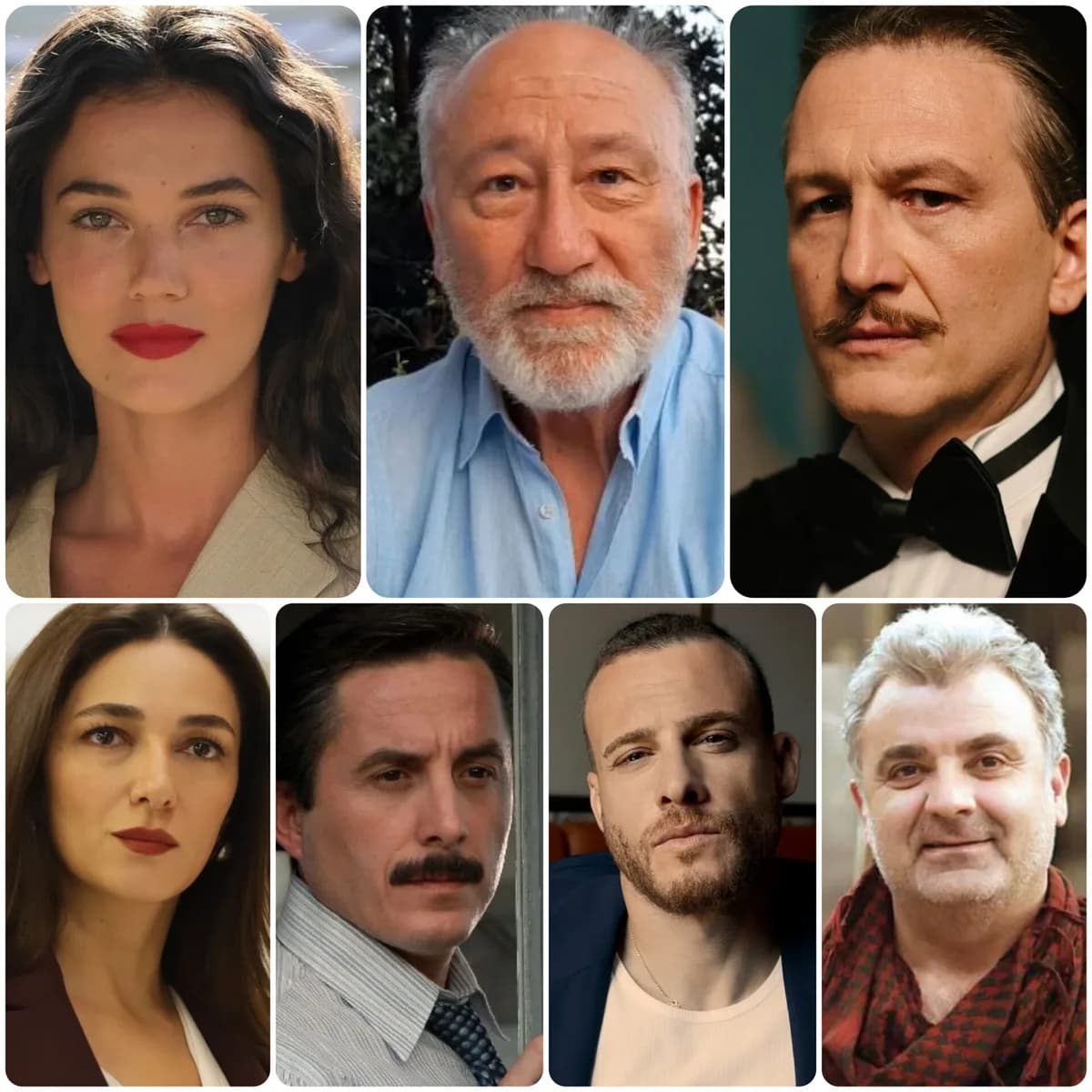 Yorgun Güneş filmi oyuncuları Pınar Deniz, Altan Erkekli, Osman Sonant, Kerem Bürsin, Mahir İpek, Serkan Ercan ve Şebnem Hassanisoughi