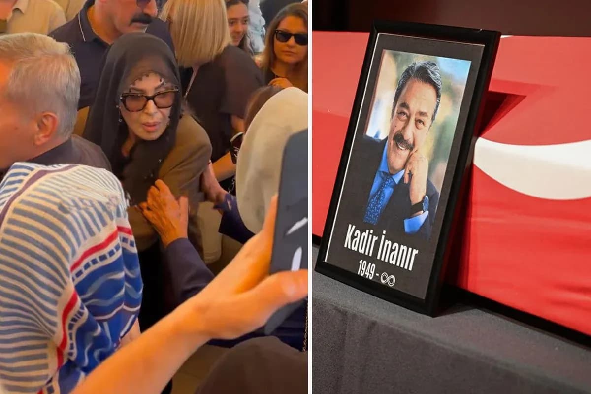 Türkan Şoray, Kadir İnanır'ın cenazesinde izdihamın ortasında kaldı