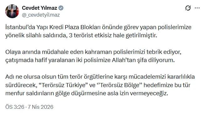 Cevdet Yılmaz: ‘Terörsüz Türkiye’ Hedefimize Gölgelenmeye İzin Vermeyeceğiz