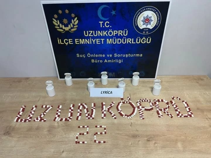 Edirne’de Uyuşturucu Ecza ile Yakalanan Şüpheli Gözaltına Alındı