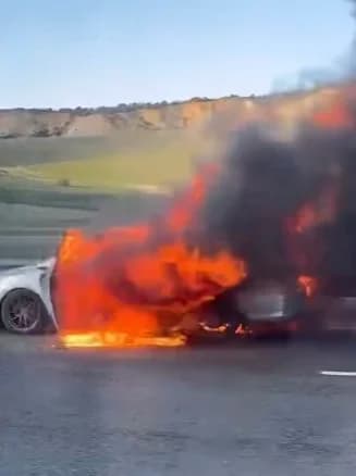 Çatalca’da Otomobil Yangını