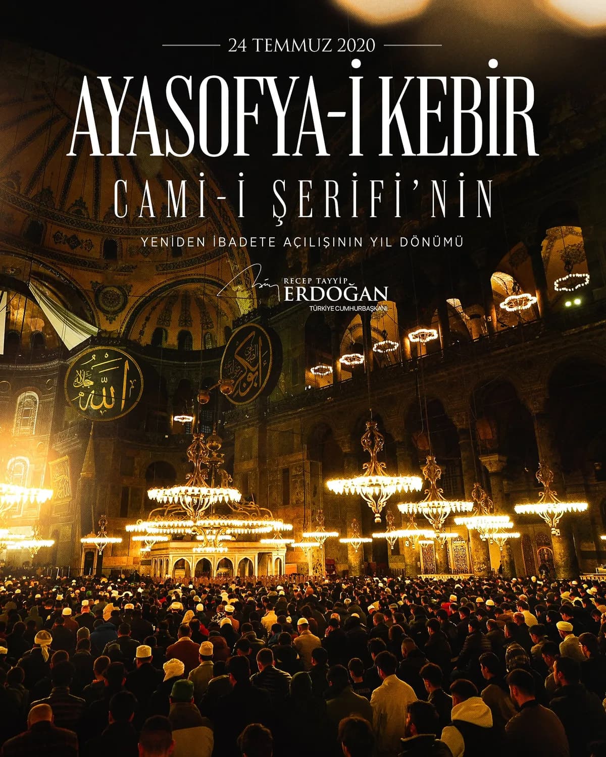 Cumhurbaşkanı Erdoğan Ayasofya için mesaj yayımladı