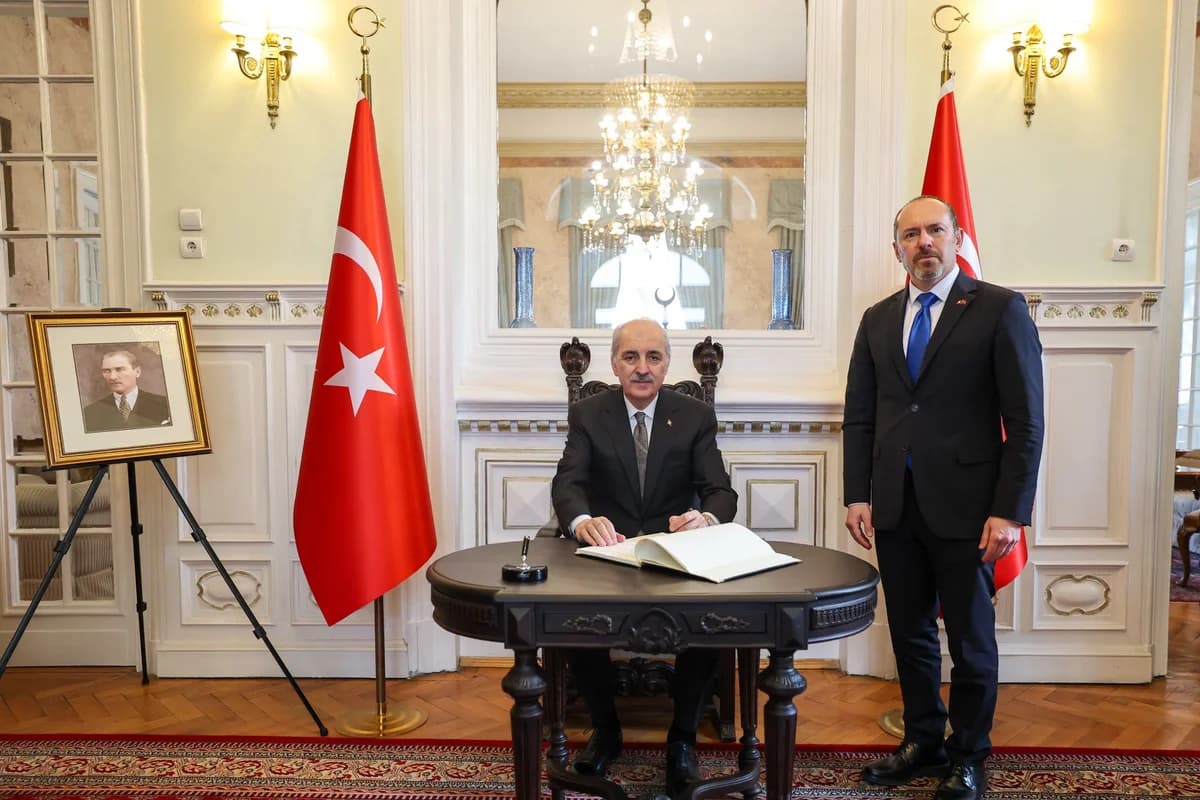 TBMM Başkanı Numan Kurtulmuş Bükreş Büyükelçiliği’ni Ziyaret Etti