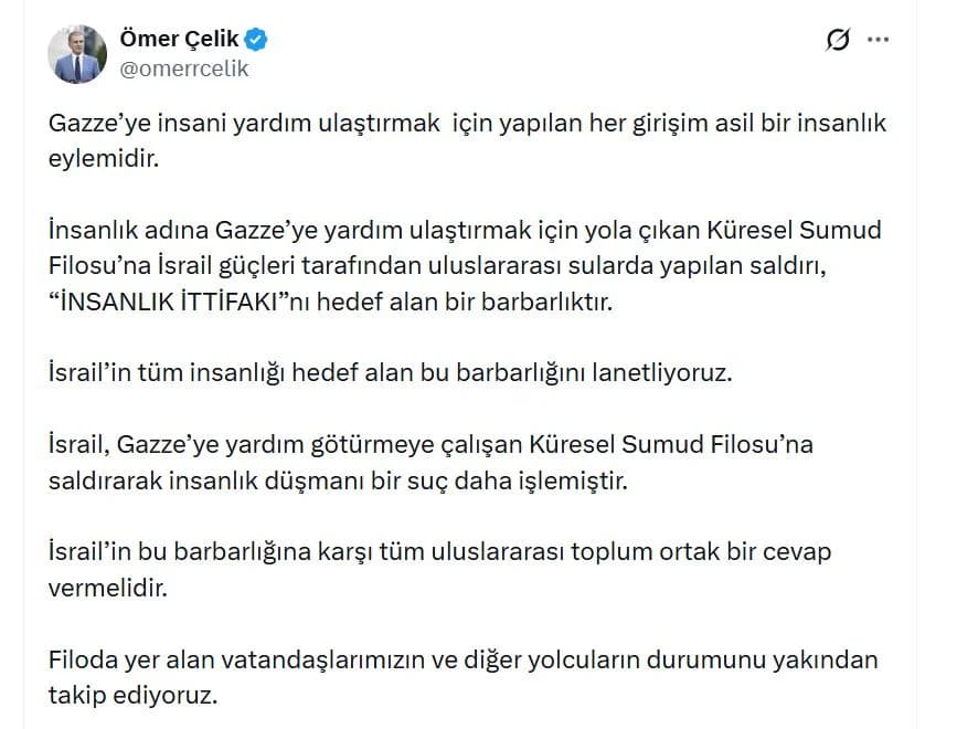 AK Parti Sözcüsü Çelik’ten İsrail’e Sert Tepki: ‘Barbarlığı Lanetliyoruz’