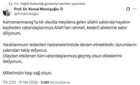 Kahramanmaraş’taki Okul Saldırısında Yaralıların Durumu Kritik