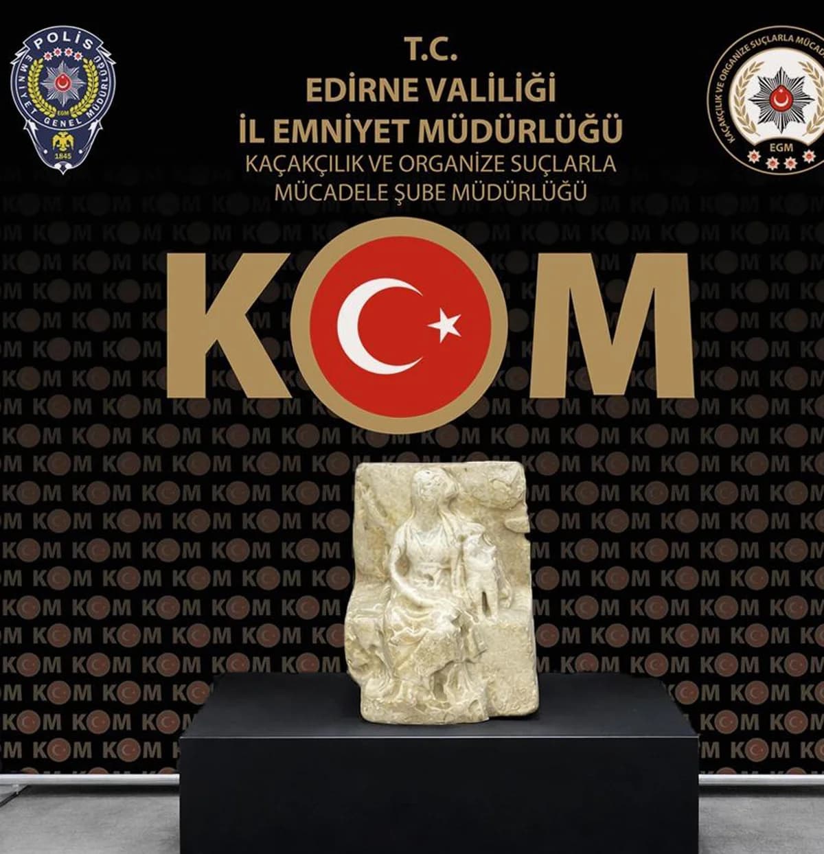 Edirne’de Kaçak Tarihi Eser Operasyonu: Tanrıça Kybele Heykeli Ele Geçirildi