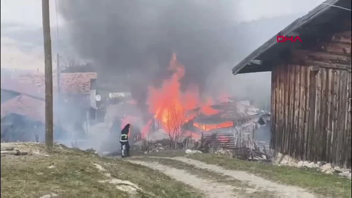Bolu’da Yangın Felaketi: 2 Katlı Ev Küller İçinde Kaldı
