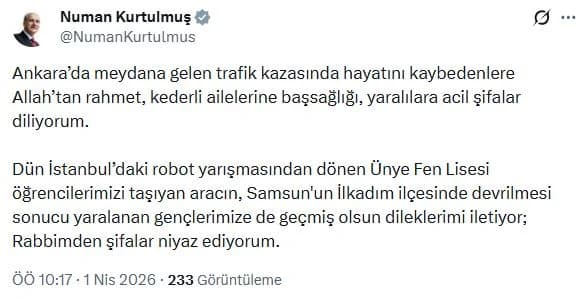 Ankara’da Trafik Kazası: 5 Kişi Hayatını Kaybetti