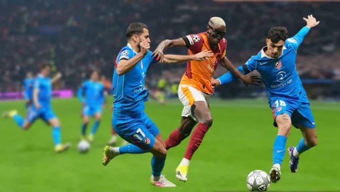Devler Ligi’nde Galatasaray, Atletico Madrid’i elinden kaçırdı: 1-1