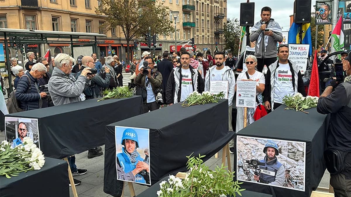 İsveç’ten Gazze’deki Açlık ve Gazeteci Ölümlerine Sert Protesto!