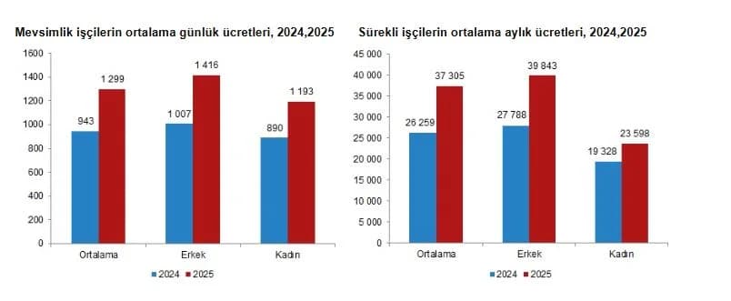 TÜİK: Mevsimlik Tarım İşçilerinin Ücretleri 2025’te Yüzde 37,8 Artış Gösterdi