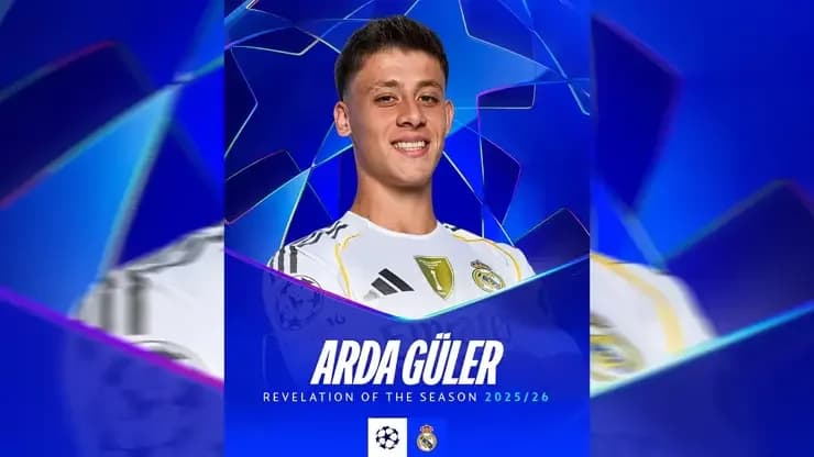 Şampiyonlar Liginden Arda Gülere Çıkış Yapan Oyuncu Ödülü