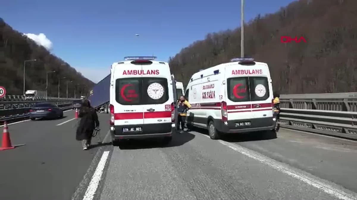 Bolu’da Beş Araçlı Zincirleme Kaza: 5 Yaralı