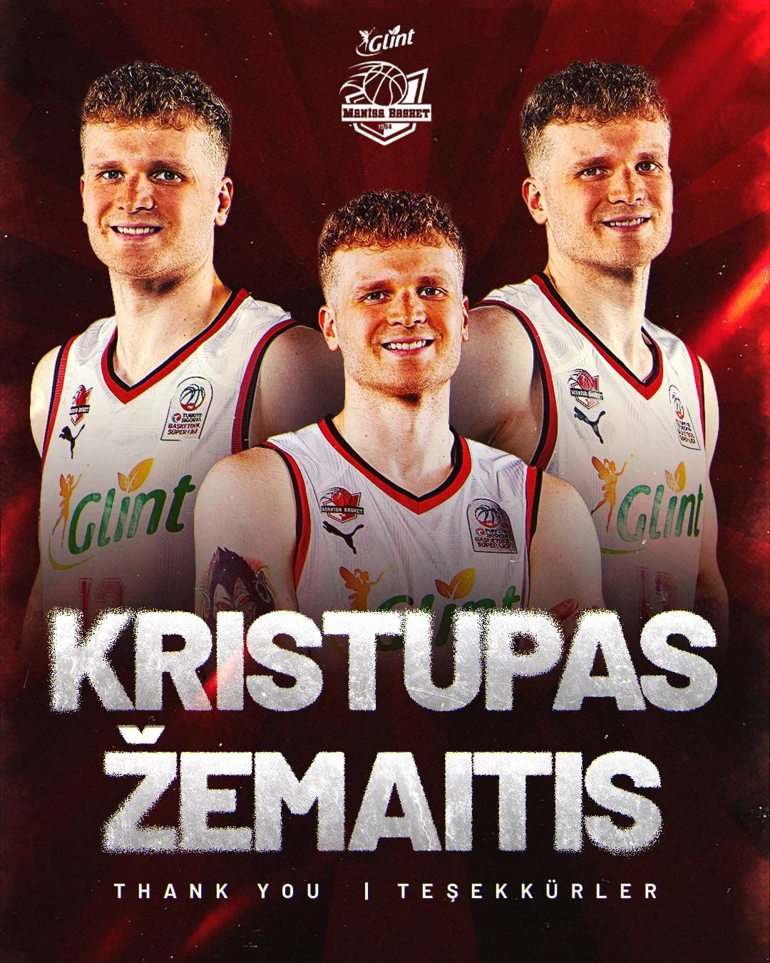 Kristupas Zemaitis, Manisa Basket’ten İtalya’ya Transfer Oldu