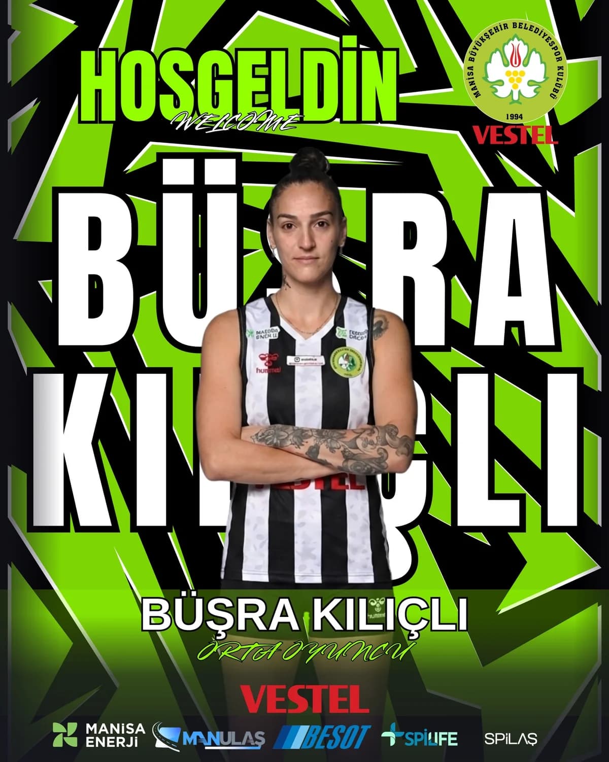 Vestel Manisa’dan Voleybola Dev Transfer: Büşra Kılıçlı İmza Attı