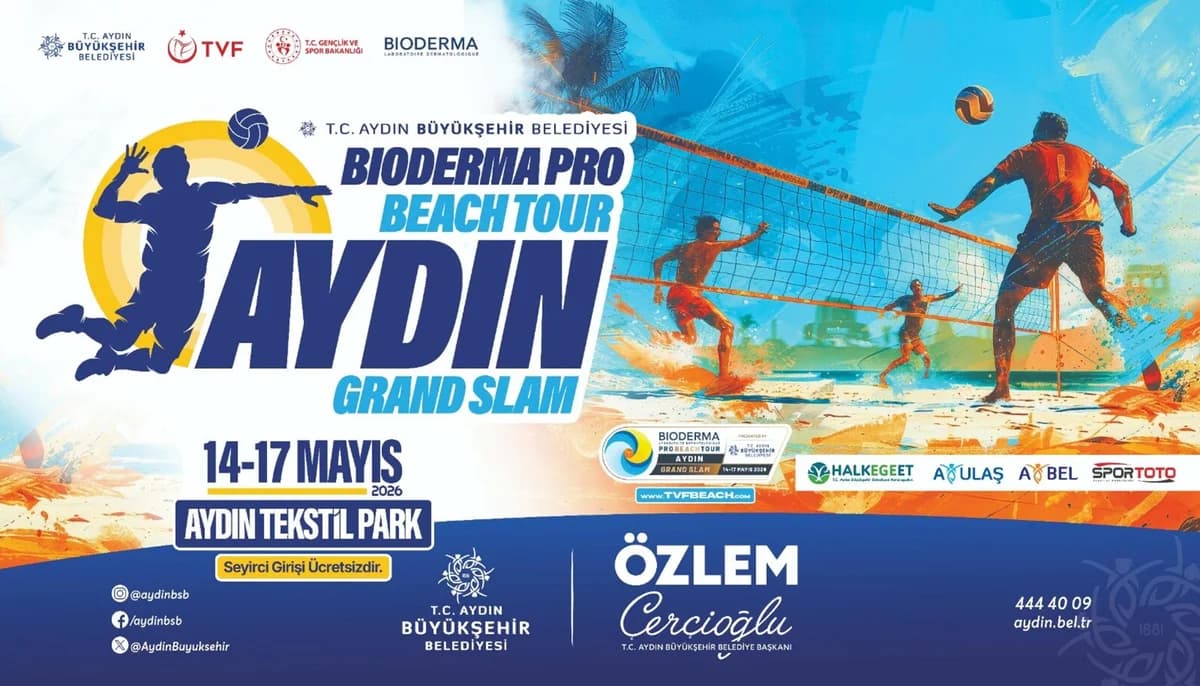 Aydın’da Plaj Voleybolu Şöleni Başlıyor: Grand Slam Heyecanı Tekstil Park’ta