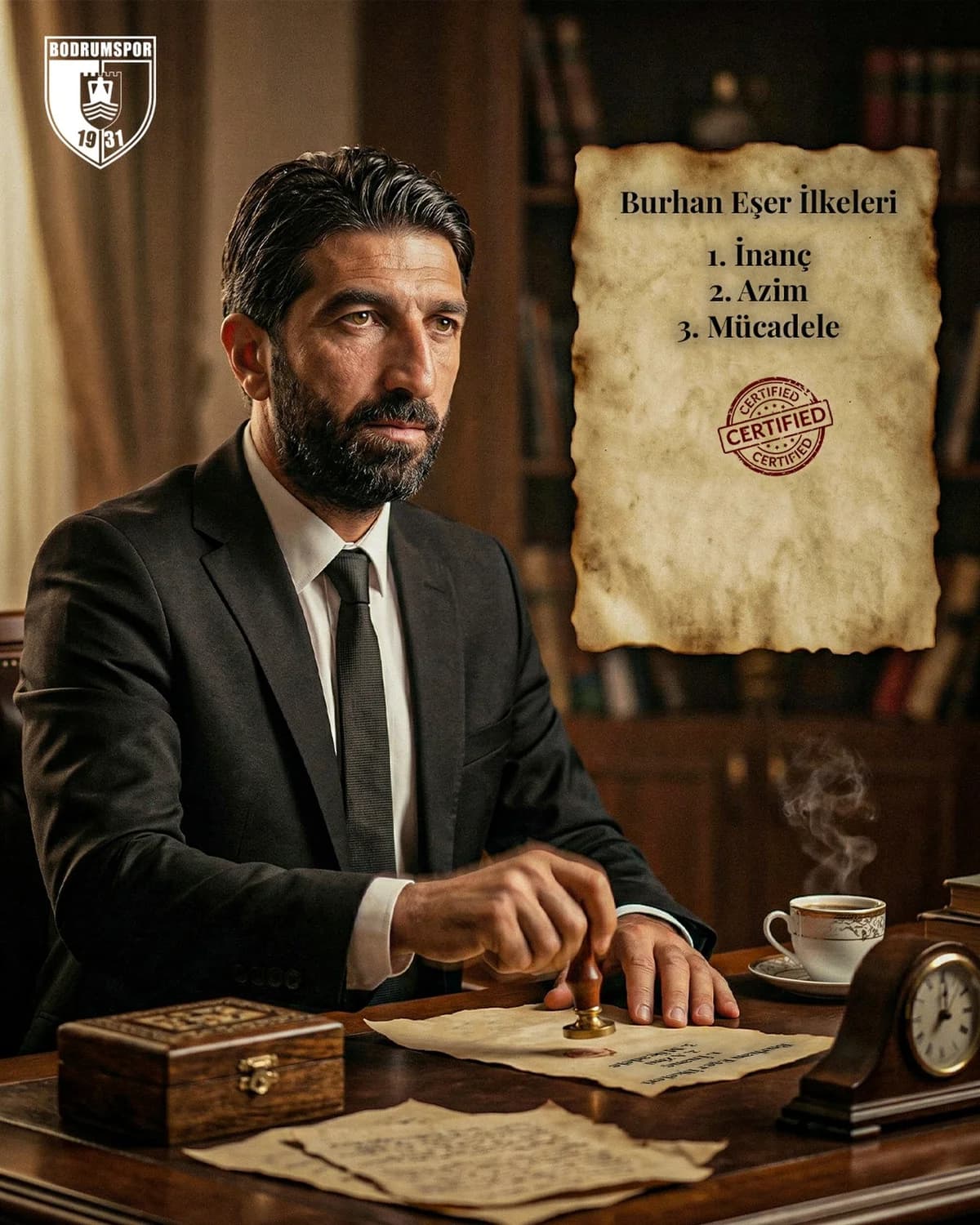 Bodrum FK, Teknik Direktör Burhan Eşer’i Unutmadı
