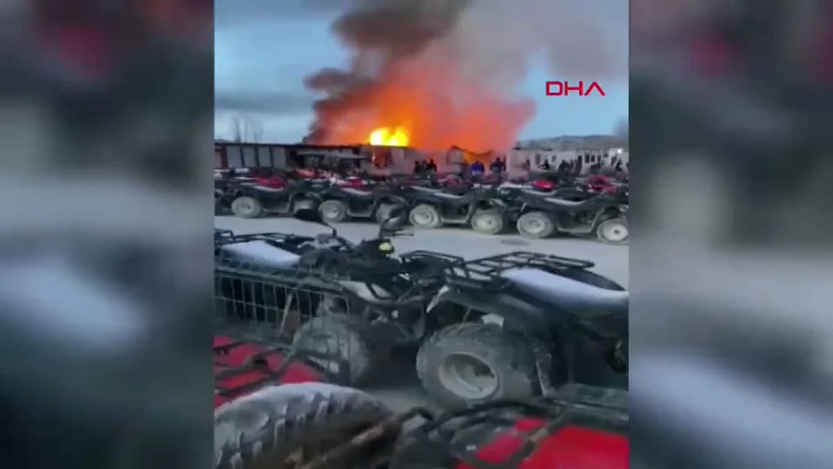 Kapadokya’da ATV İşletmesi Konteynerinde Yangın Çıktı