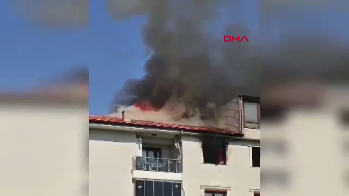 Manisa’da 4 Katlı Binada Yangın Paniği