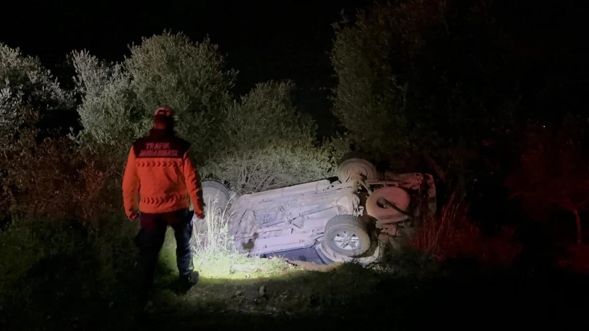 Bursa’da Alkollü Sürücü Zeytinliğe Uçtu
