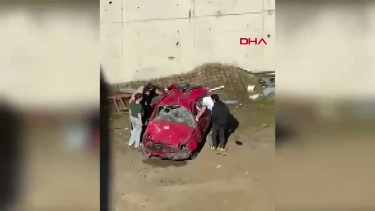Düzce’de Kontrolden Çıkan Araç 20 Metreden Düştü