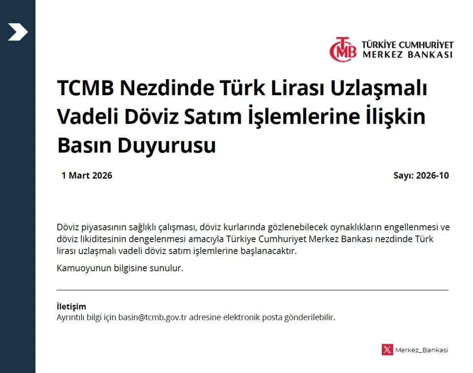 Merkez Bankası’ndan Şok Dövizi Dalgalanmalarına Karşı Hamle: Türk Lirası Vadeli İşlemler Başlıyor!