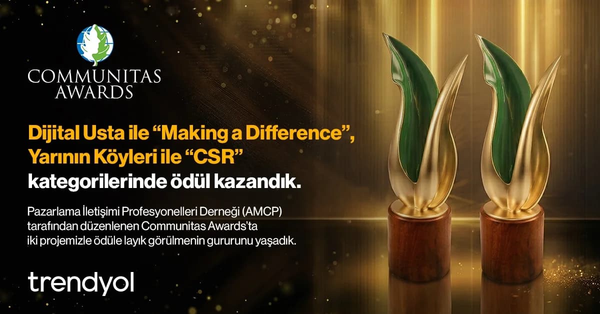 Trendyol, Uluslararası Communitas Awards’ta İki Ödül Kazandı