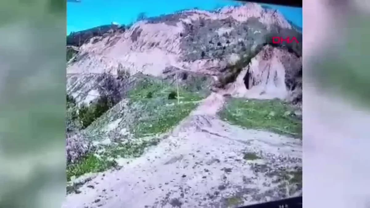 Tokat’ta Heyelan Anı Kamerada: Yamacın Hızla Kaydığı Görüntüler Nefes Kesti