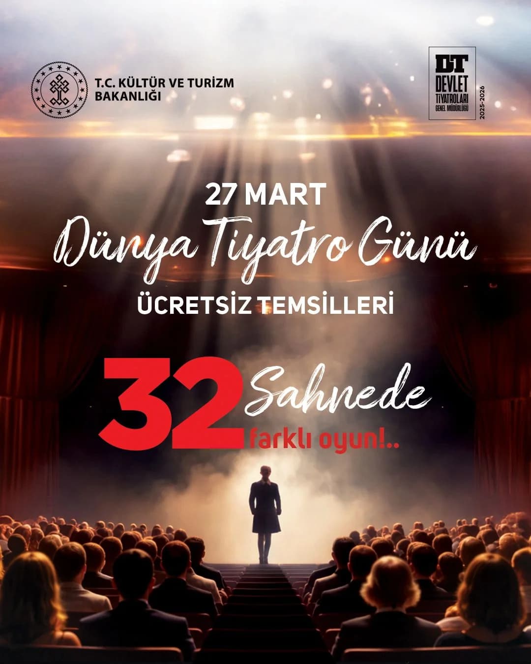 Dünya Tiyatro Günü’nde 19 İlde Ücretsiz Oyun Keyfi