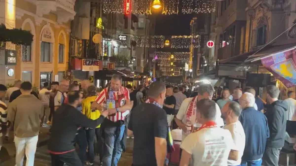 İstanbul Final Öncesi Hareketlendi: Taksim’de Renkli Görüntüler
