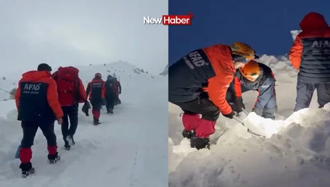 Ağrı’da teknik ekibin aracına çığ düştü: 4 personel çığın altında kaldı!