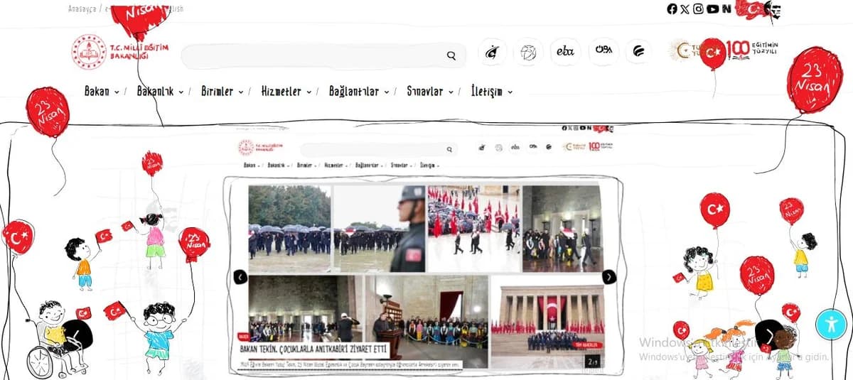 MEB’in İnternet Sitesi Çocuklara Özel Yenilendi: 23 Nisan Coşkusu Dijitalde Yaşanacak
