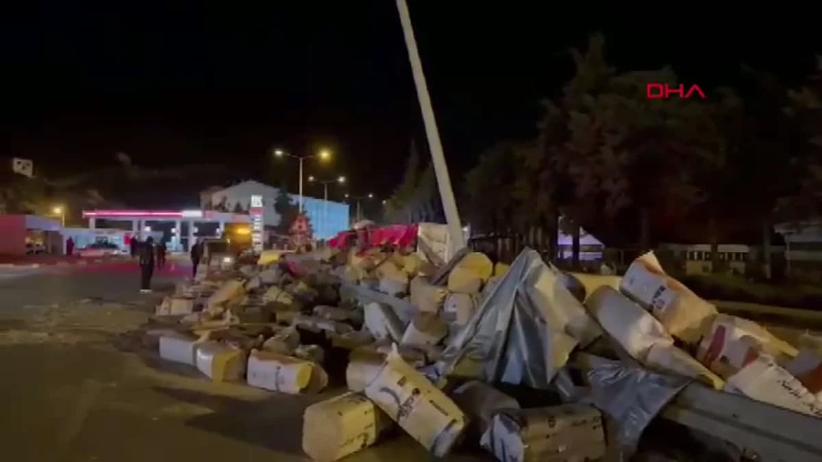 Isparta’da Devrilen TIR Kazasında Sürücü Yaralandı