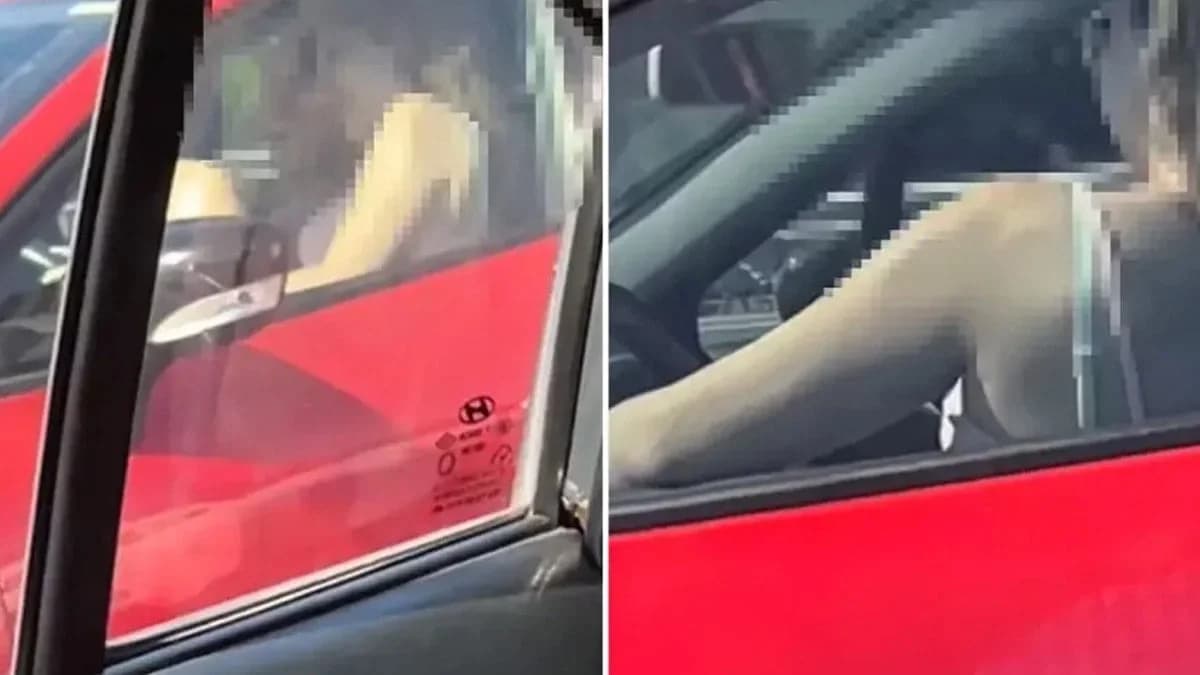 İstanbul trafiğinde sürücünün kucağında yolculuk şaşkınlığı