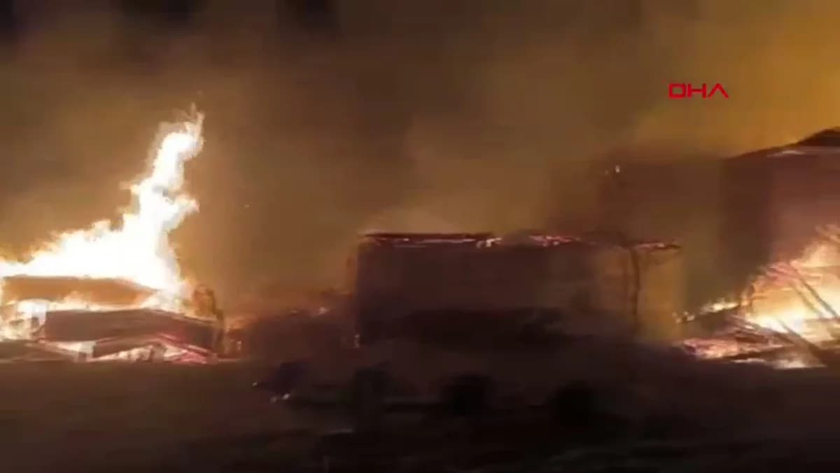Bolu’da Korkutan Yangın: 4 Ev ve 8 Samanlık Yanarak Küle Döndü