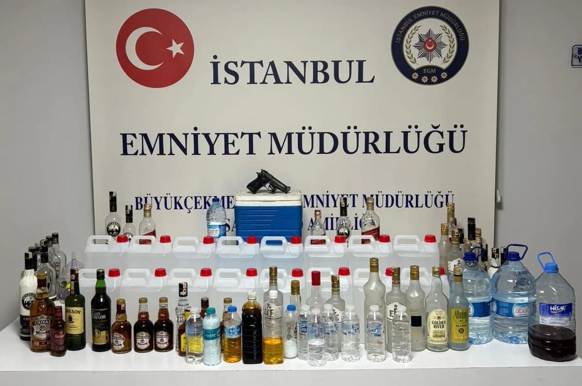 Büyükçekmece’de Sahte İçki Operasyonu: 100 Litre Etil Alkol Ele Geçirildi