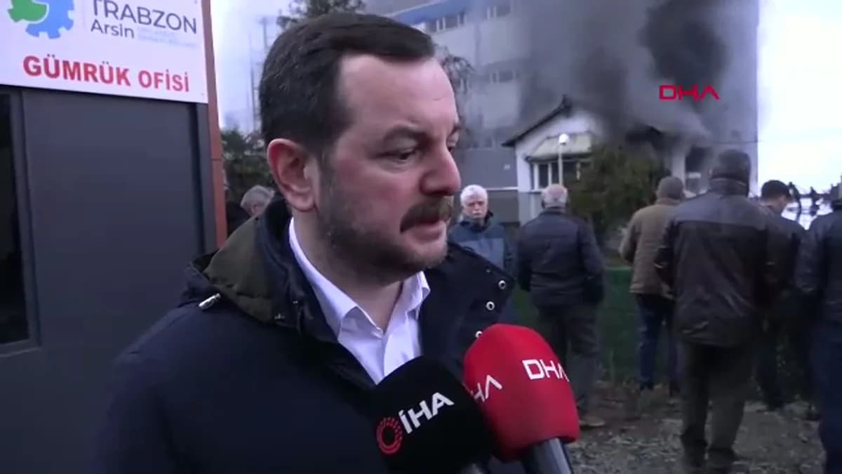 Trabzon’daki Fındık Fabrikasında Yangın Çıktı