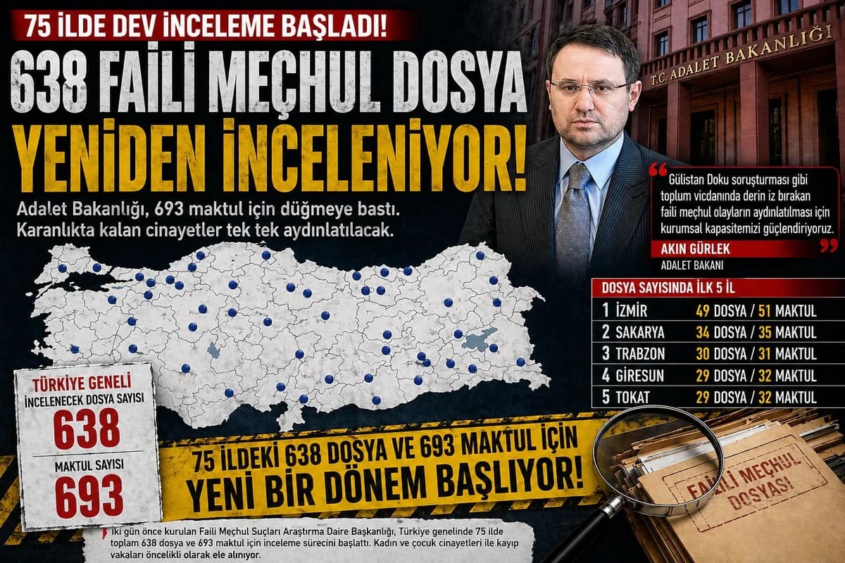 Faili Meçhul Dosyalara Kapsamlı Operasyon: 75 İlde 638 Dosya İnceleniyor