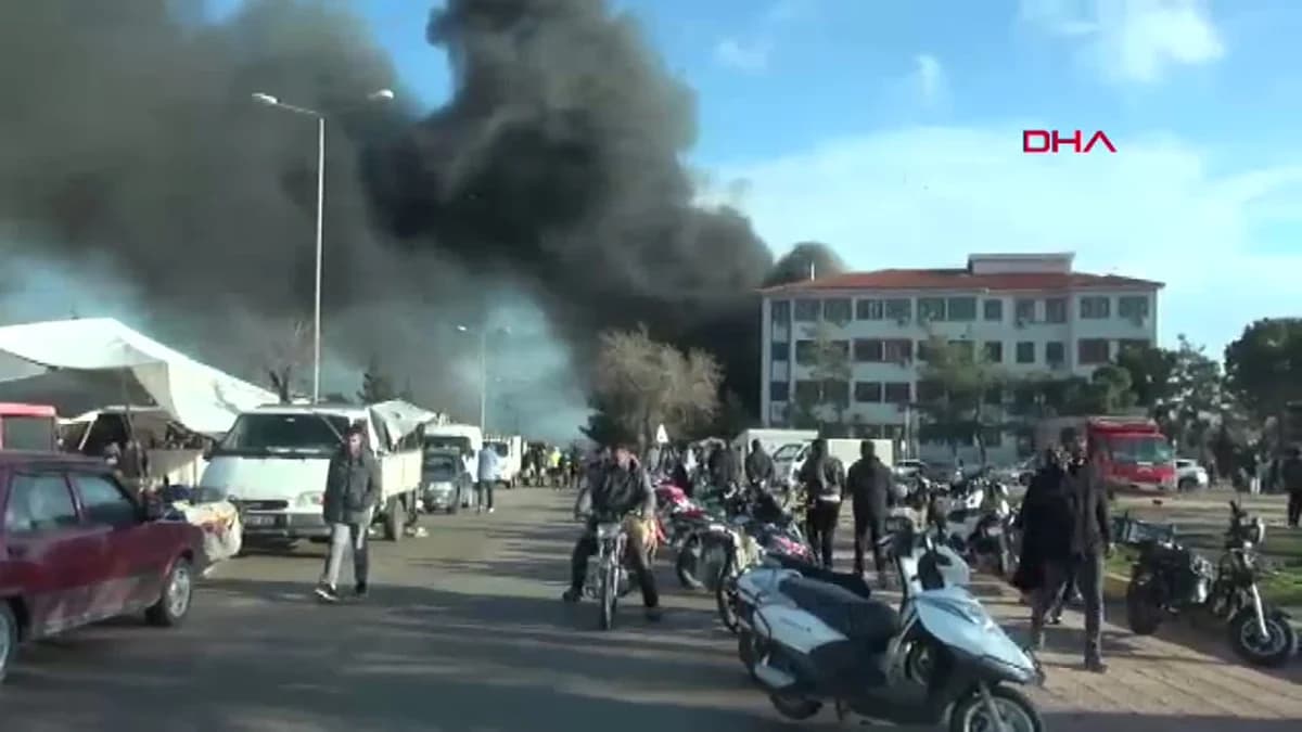 Kilis’te STK’nın Prefabrik Yapısında Yangın Çıktı