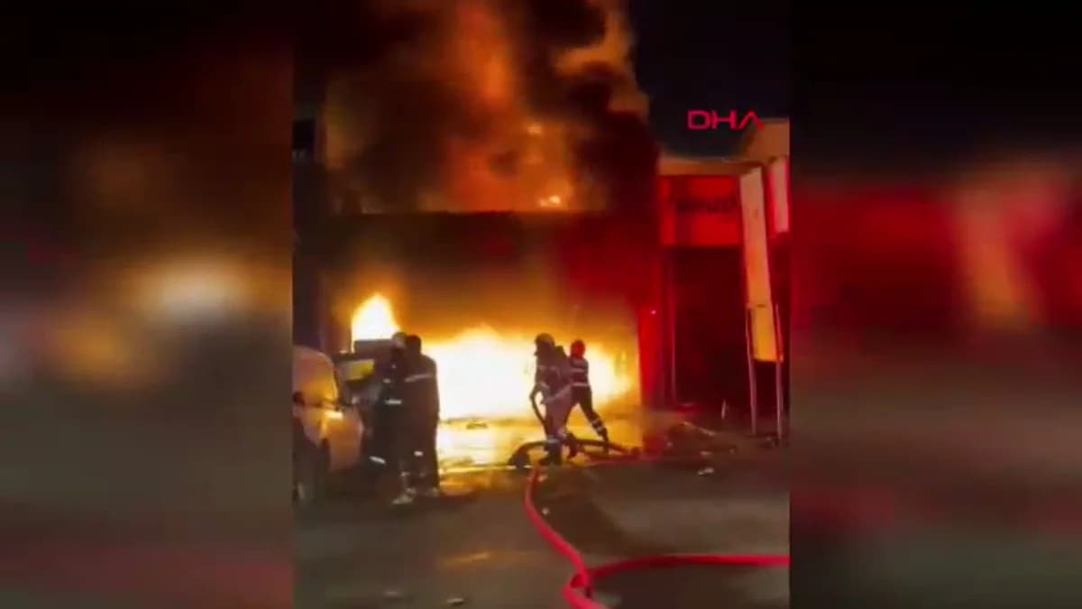 Diyarbakır’da Oto Tamir Atölyesinde Yangın Paniği