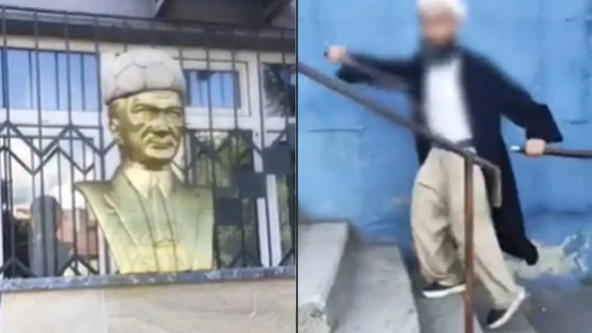 Okul Bahçesine Kılıçla Girdi, Atatürk’e Hakaret Etti: Tutuklandı