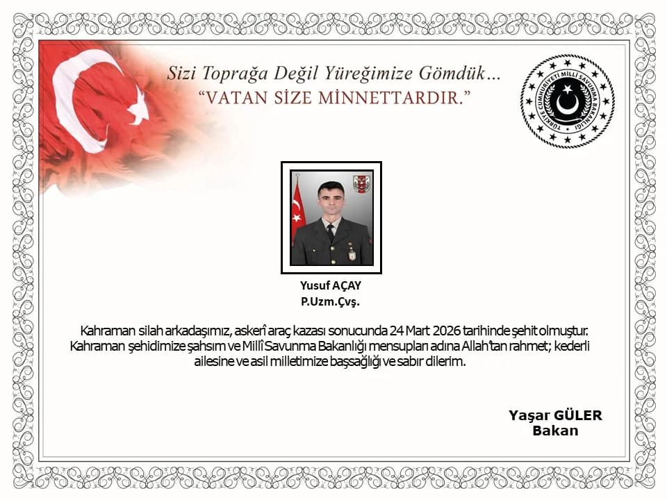 Ağrı’da Askeri Araç Kazasında Bir Şehit