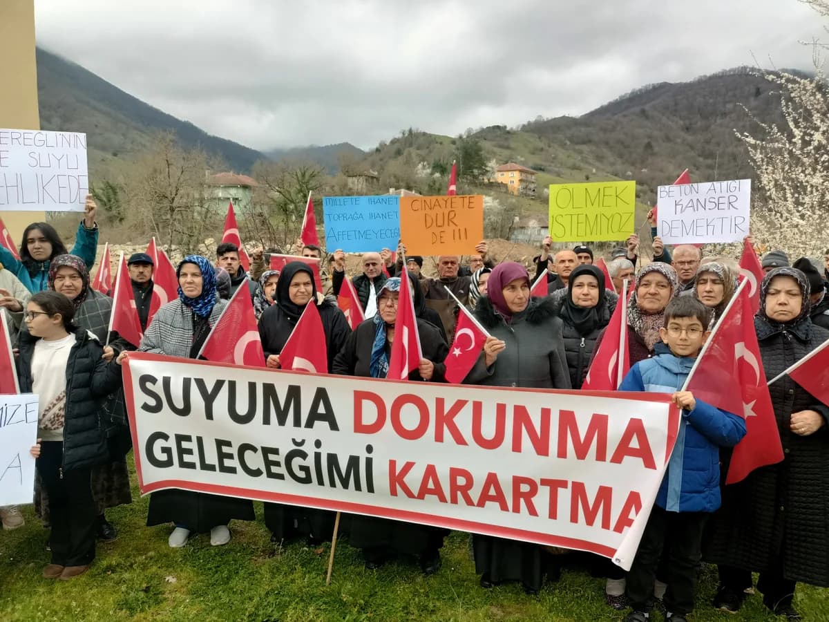 Zonguldak’ta Beton Santraline Tepki: Köylüler Eylem Yaptı