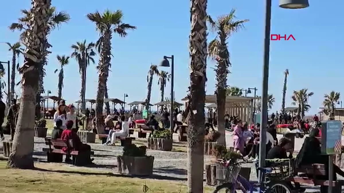 Hatay’da Samandağ Sahili’nde Hafta Sonu Yoğunluğu