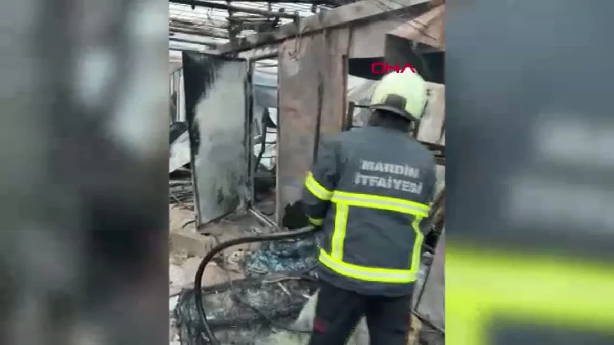 Mardin’de Kontainer Yangını Kontrol Altına Alındı