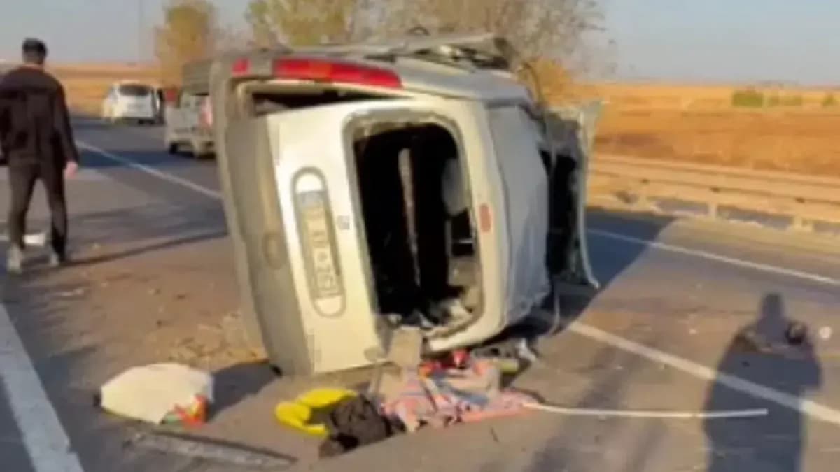 Şanlıurfa’da devrilen ticari araçta 1 kişi hayatını kaybetti, 3 kişi yaralandı
