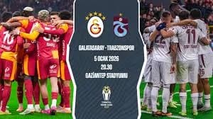 Galatasaray Trabzonspor Süper Kupa maçı 5 Ocak Pazartesi günü oynanacak