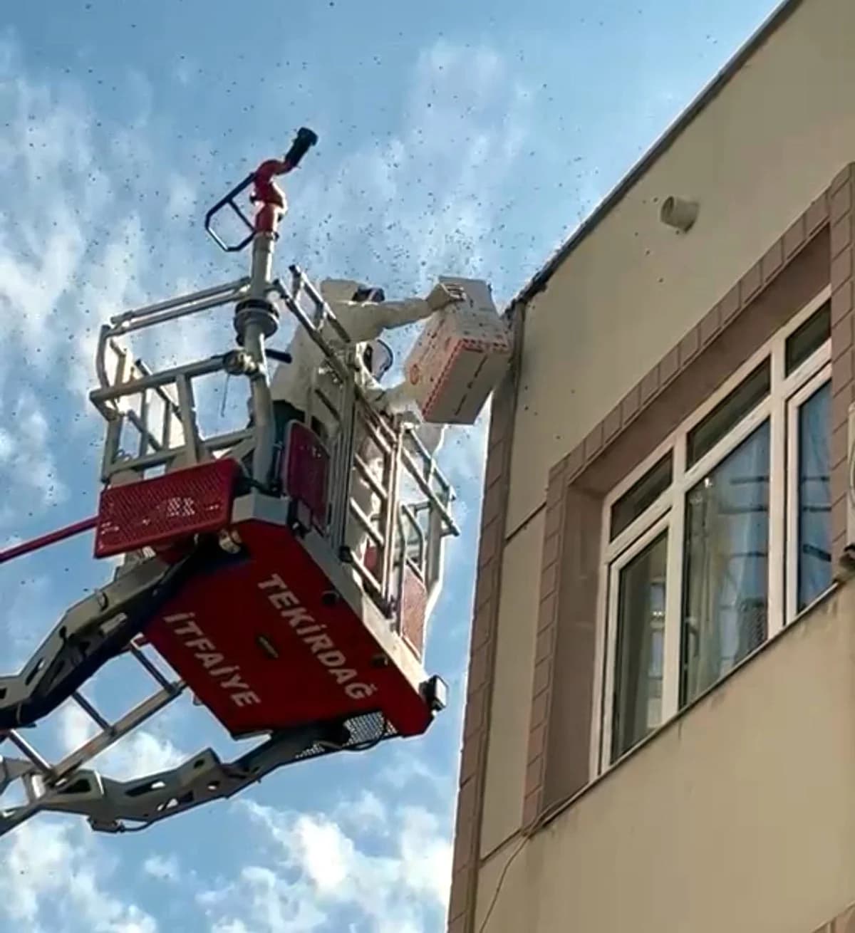 Malkara’da Oğul Veren Bal Arıları Trafiği Felç Etti