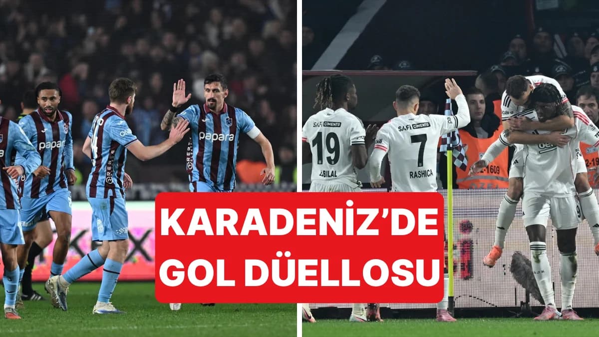 Altı Gollü Nefes Kesen Maçta Trabzonspor ve Beşiktaş Yenişemedi: Skor 3-3